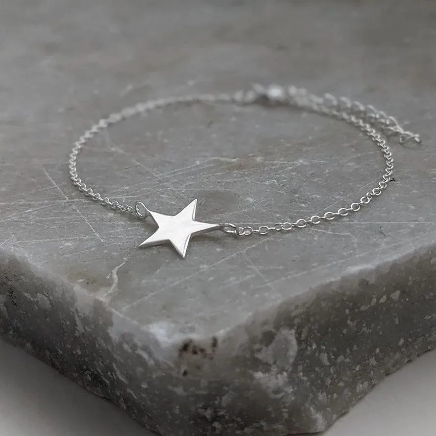 Sterling Silver Star Charm Bracelet