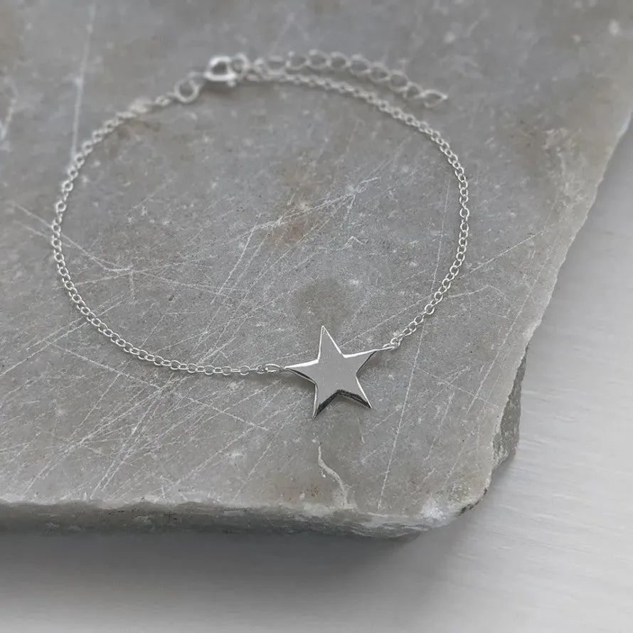 Sterling Silver Star Charm Bracelet