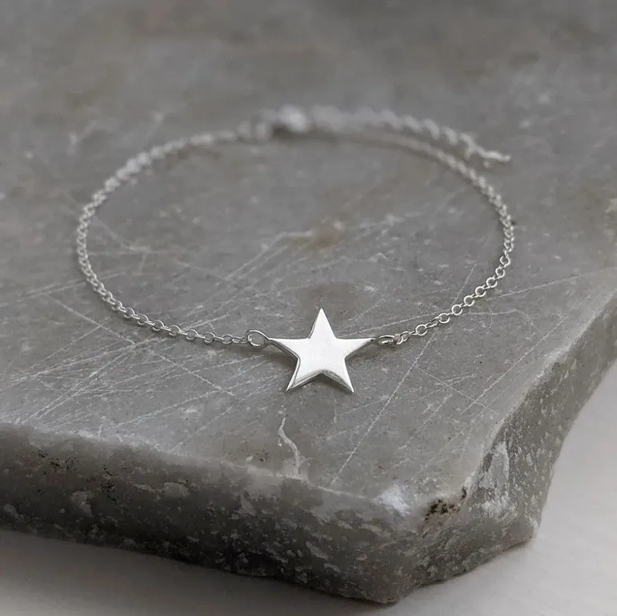 Sterling Silver Star Charm Bracelet