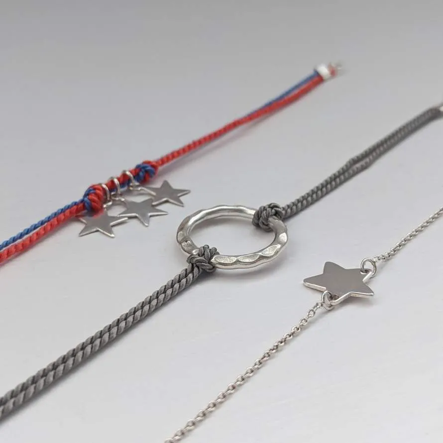 Sterling Silver Star Charm Bracelet
