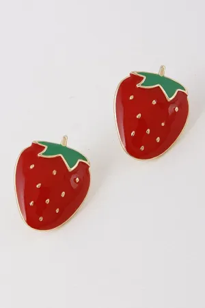 Strawberry Post Earrings