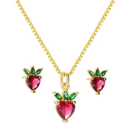 Strawberry Set: Western Fashion Ensemble