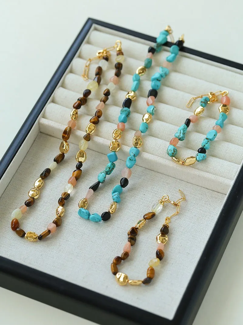 Summer Vacation Vibes Turquoise Beaded Necklace