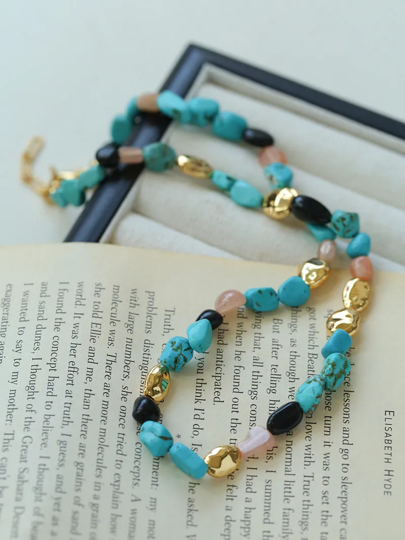 Summer Vacation Vibes Turquoise Beaded Necklace
