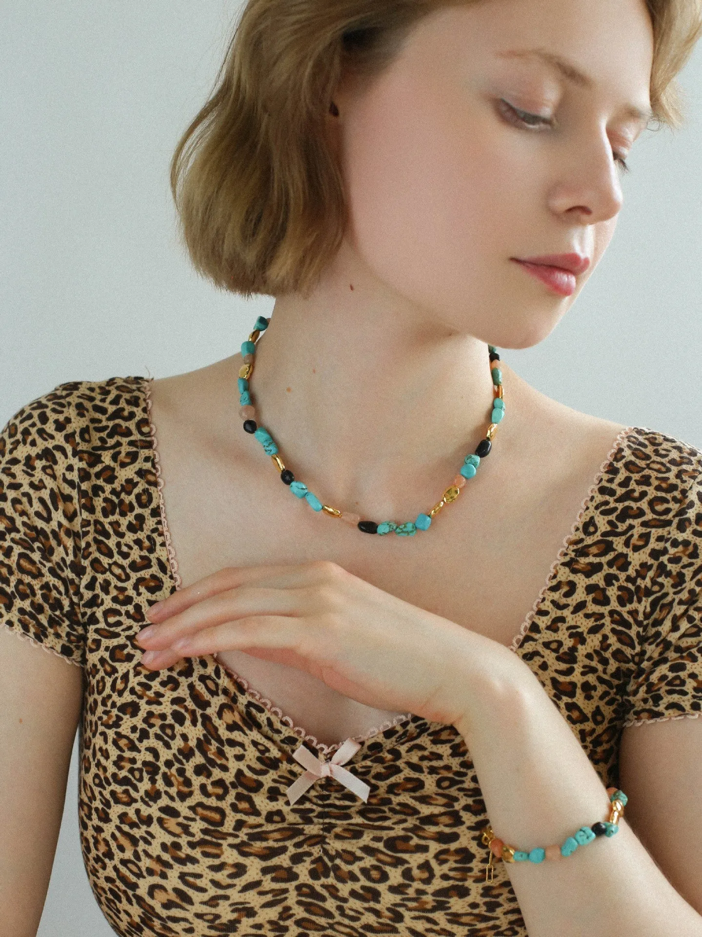 Summer Vacation Vibes Turquoise Beaded Necklace