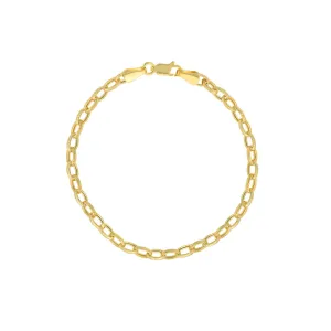 Textured Oval Rolo Chain Bracelet
