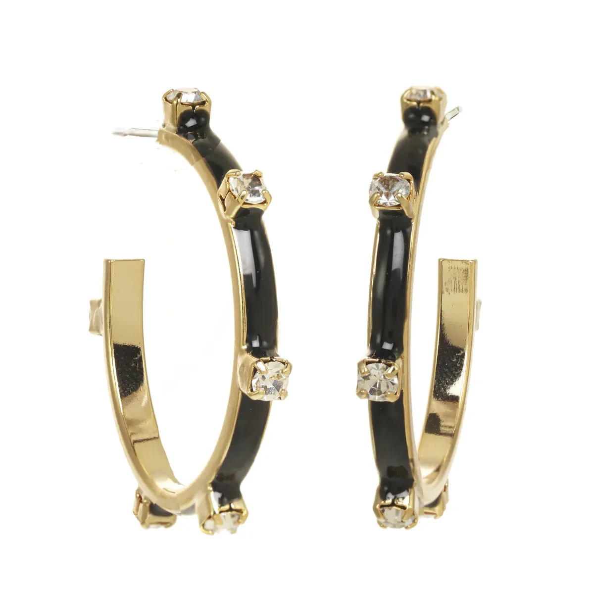 TOVA Everly hoops black/clear