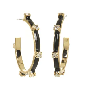 TOVA Everly hoops black/clear