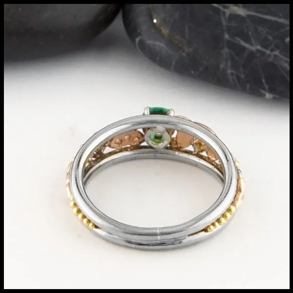 Trinity Knot Tsavorite Ring
