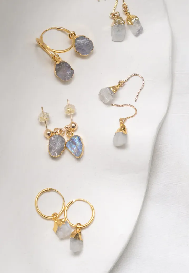 TS June Moonstone Earrings
