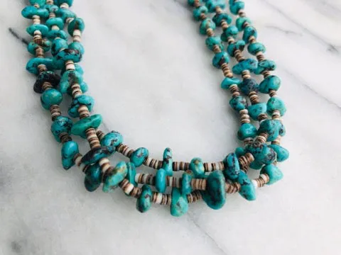 Turquoise Heishi Necklace