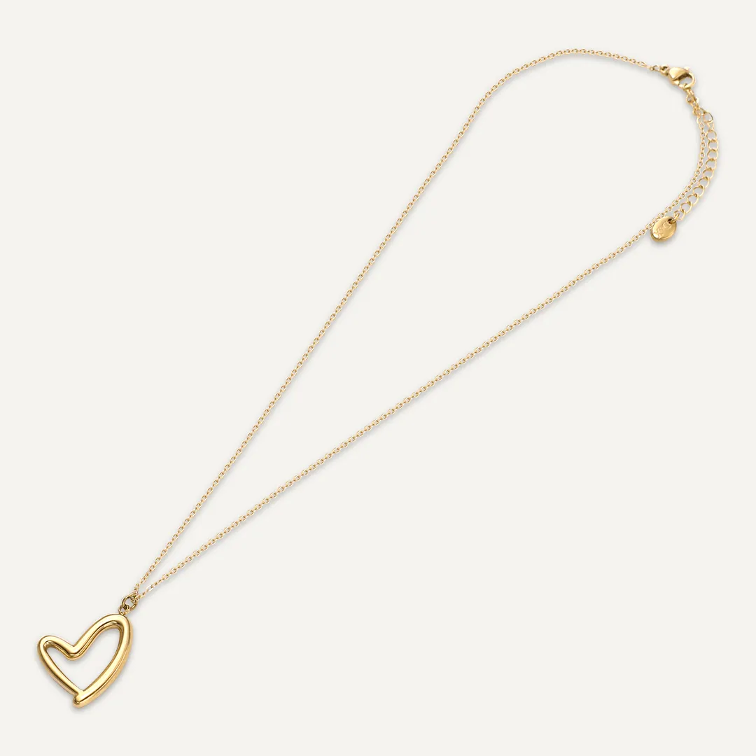 Vibes | Abstract Heart Pendant Necklace | 18K Gold-Plated