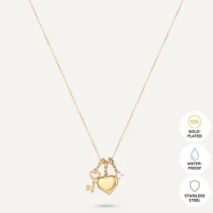 Vibes | Love Locked Trio Necklace | 18K Gold-Plated