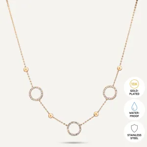 Vibes | Short Circle Harmony Necklace | 18K Gold-Plated