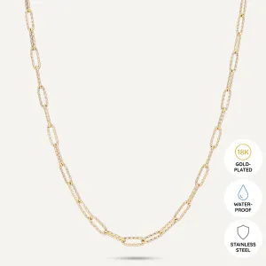 Vibes | Textured Link Chain Necklace | 18K Gold-Plated