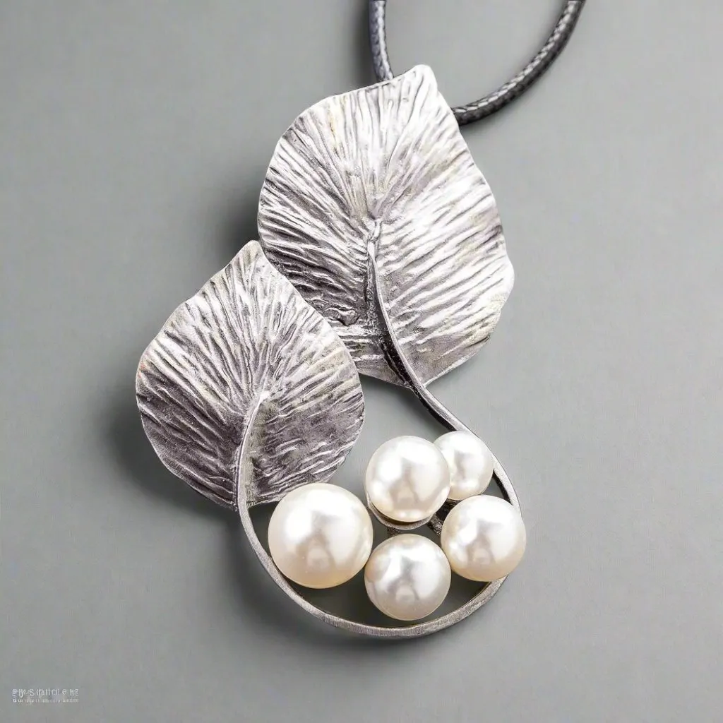 Vintage Leaf Pendant Long Necklace