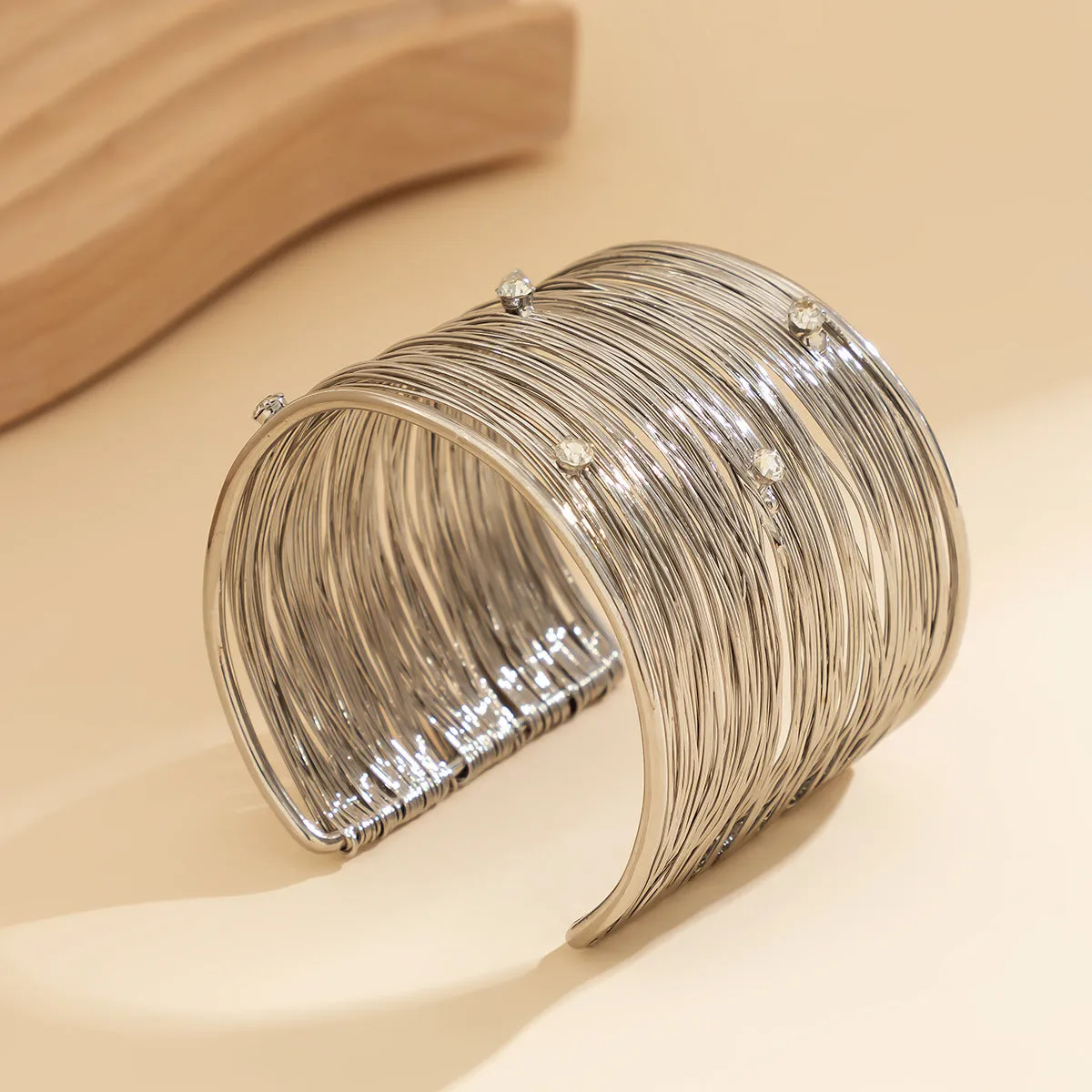 Wholesale Vintage Wide Face Metal Open Bracelets