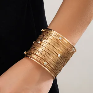 Wholesale Vintage Wide Face Metal Open Bracelets