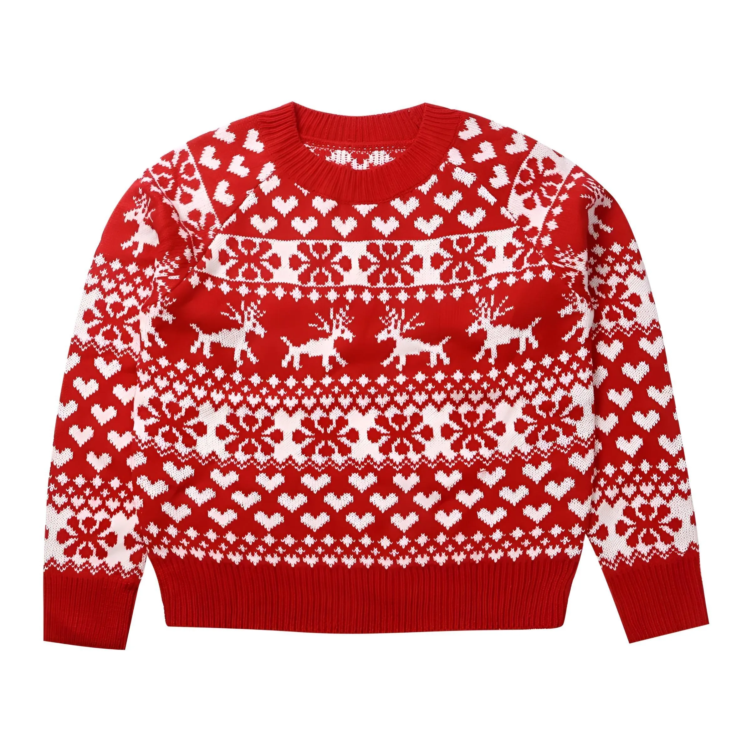 Women's Christmas Sweaters Winter Pullover Tops Casual Long Sleeve Print Knitted Sweater Women Clothes