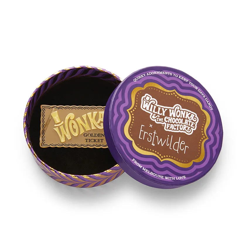 Wonka Collection Golden Ticket Brooch