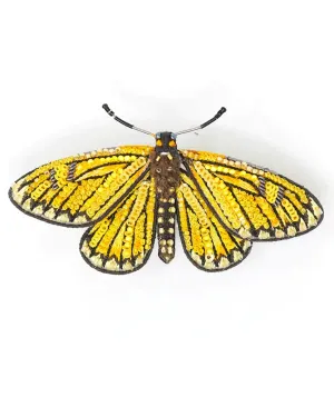 Yellow Coster Butterfly Brooch Pin
