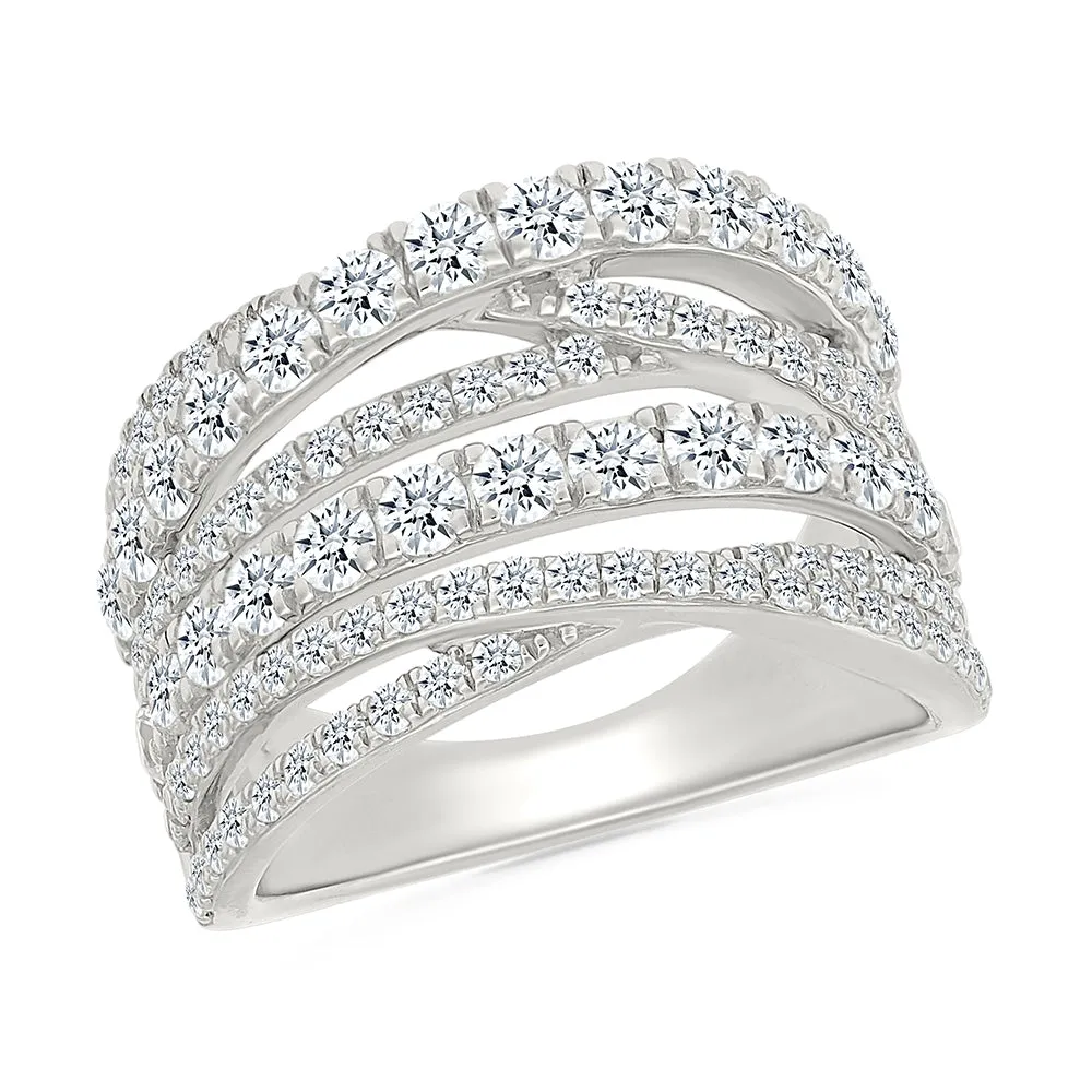 Zig Zag Gold & Diamond Ring
