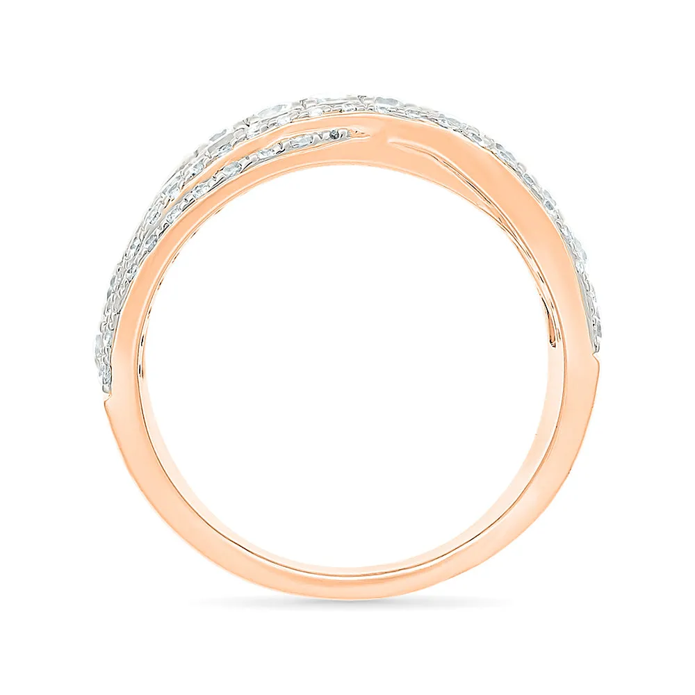 Zig Zag Gold & Diamond Ring