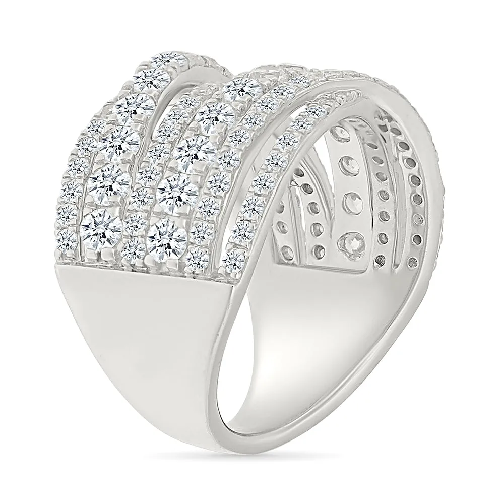 Zig Zag Gold & Diamond Ring